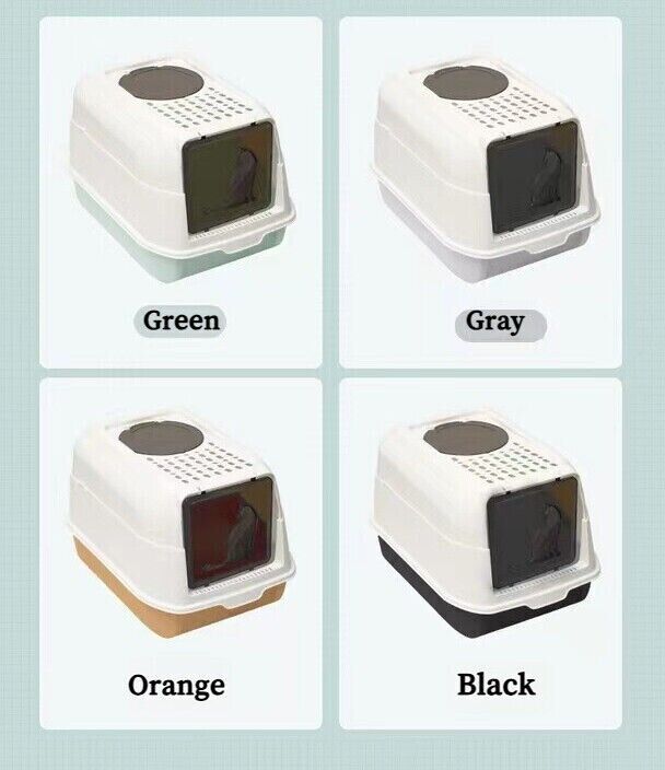 Large Space Fully Enclosed PP Resin Detachable Cat Litter Box Kitty Pet Toilet