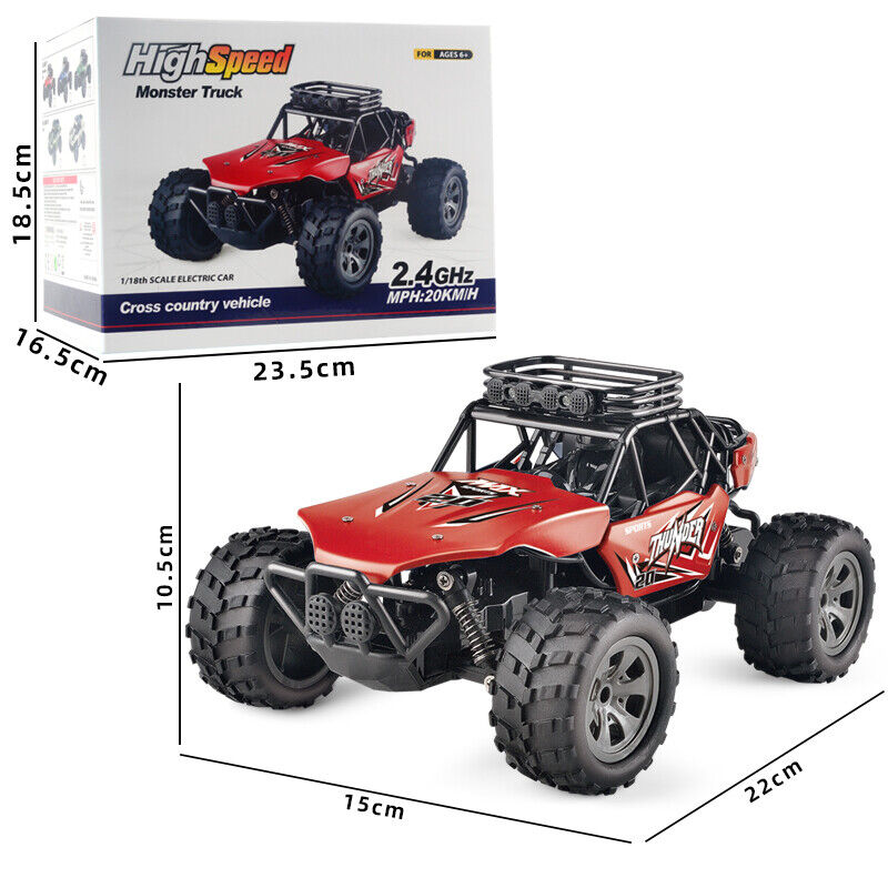 RC Car Racing Toy Remote Control 1/18 Big Foot off Road Monster Truck Toy Gift
