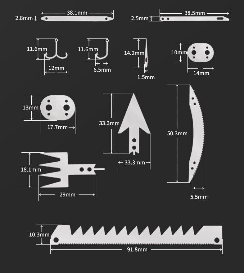 Outdoor 22 In 1 Multifunctional Survival Tools Fishing Gear Fishing Hook Card
