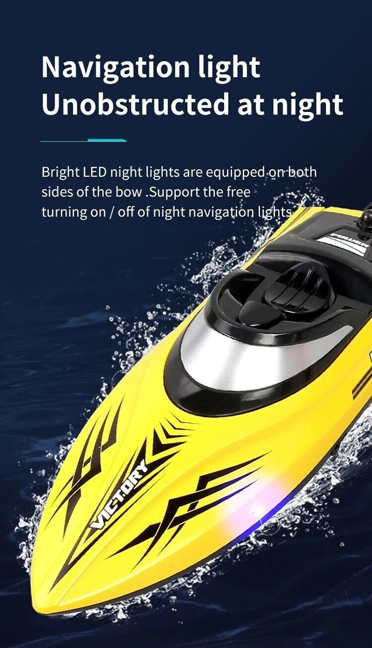 High Speed RC Boat 20km/h 2.4G Remote Control Racing Speedboat Capsize Reset LED
