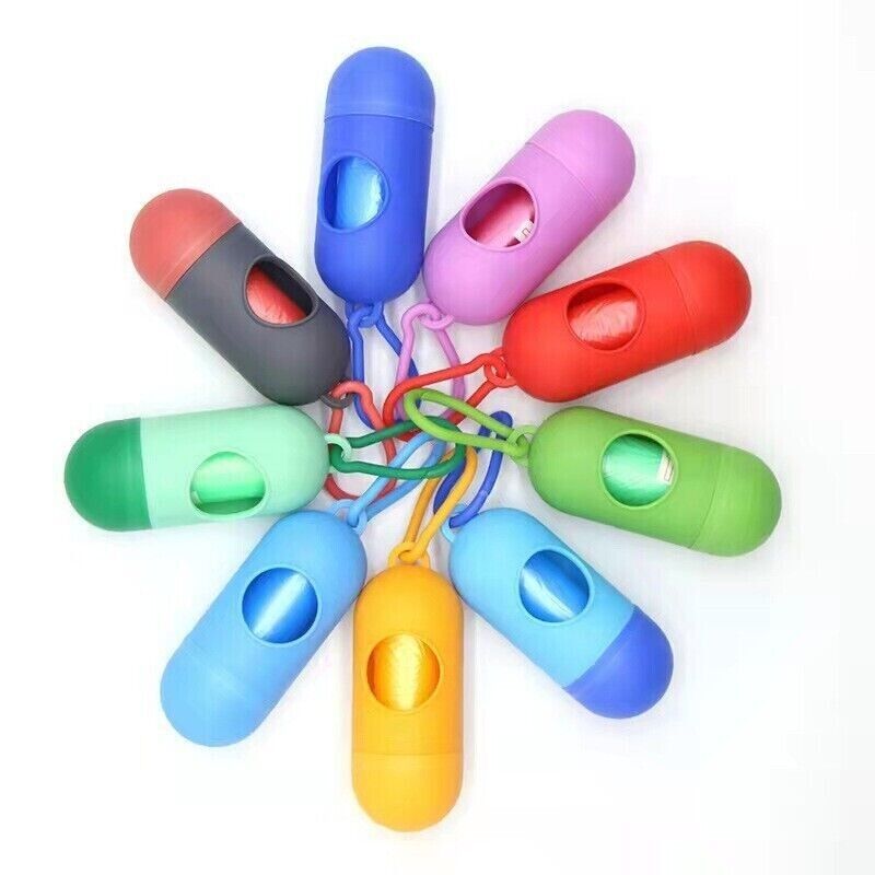 Pet Poop Bag Dispenser Waste Disposable Clean Poo Holder Pick-Up Puppy Garbage