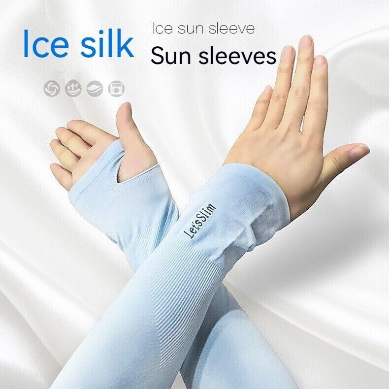UV Sunburn Protection Ice Sleeve Cooling Arm Summer Cycling Outdoor Running