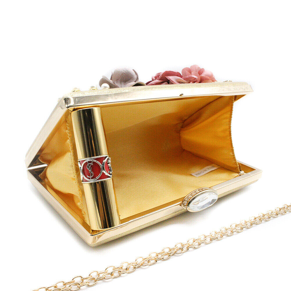Women Ladies Evening Clutch Dinner Bag Purse Wedding Party Bridal Chain Handbag