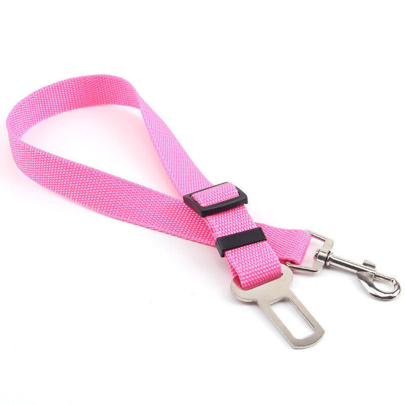 Pet Adjustable Dog Safety Seat Belt Harness Nylon Car Vehicle Clip Travel Leash
