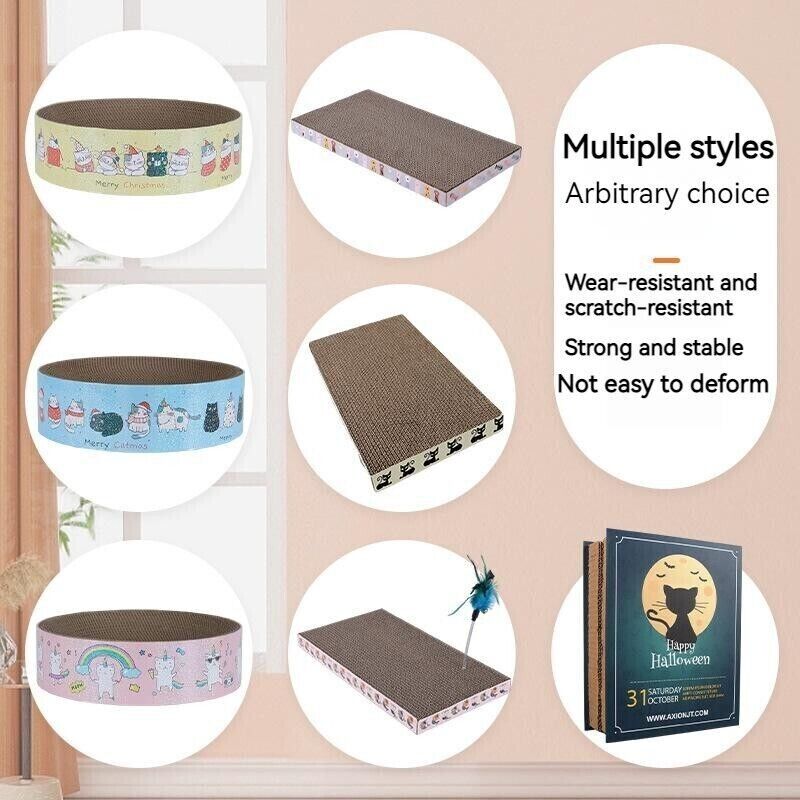 Pet Cat Non-flaking Scratch-resistant Corrugated Paper Grinding Claw Toys