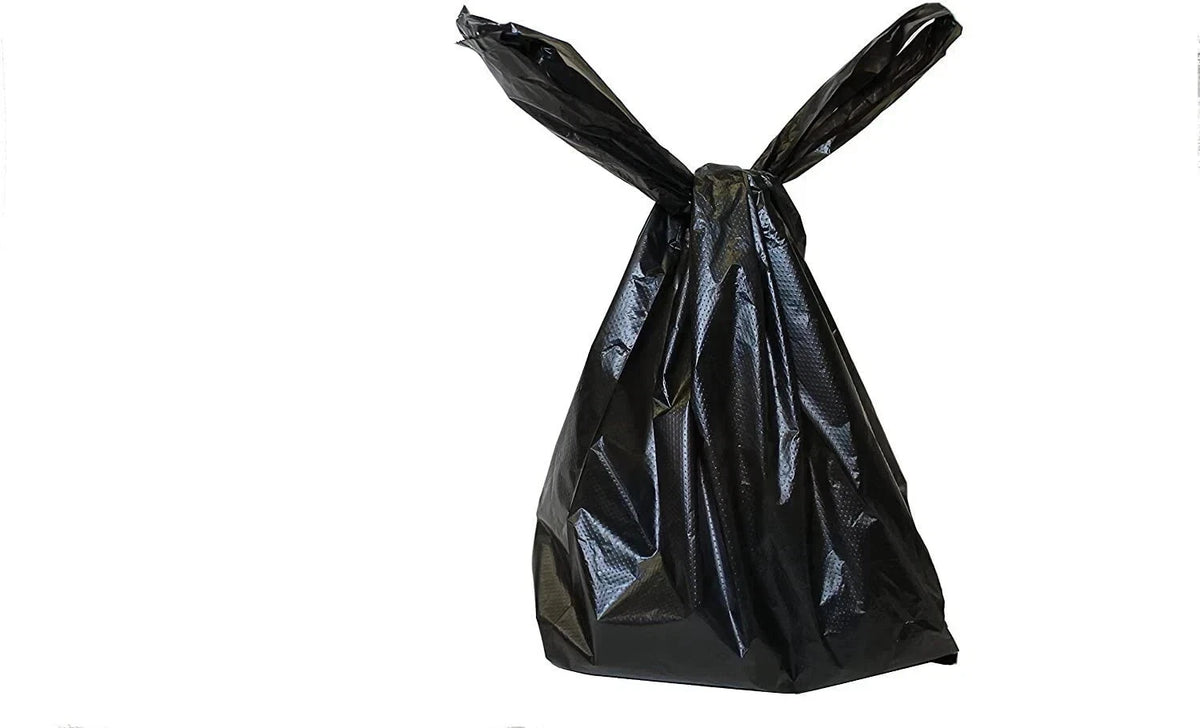 100x Dog Poop Bags Disposable Waste Bags Large 28x30cm T-Shirt Clean Up Black