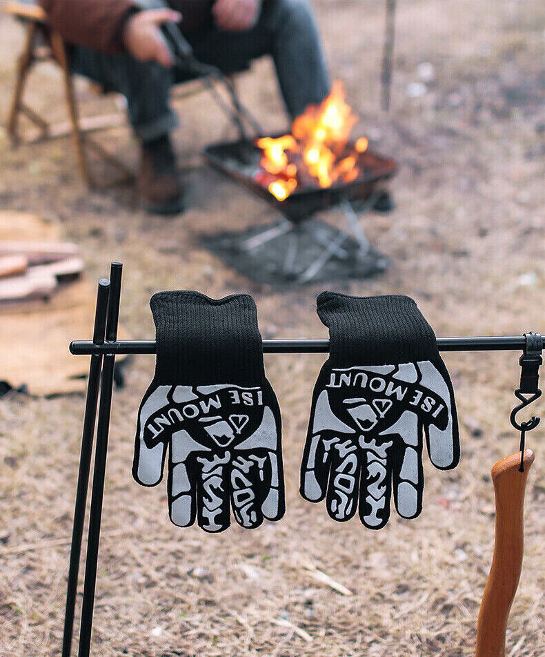 800 Degree High Temperature Resistance Silicone Outdoor BBQ Thickened Gloves