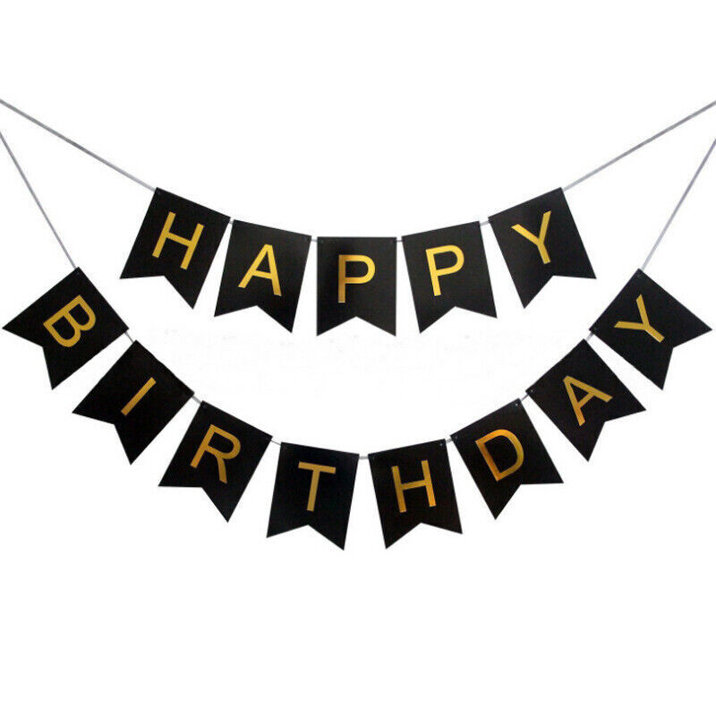 HAPPY BIRTHDAY Small Swallowtail Pull Flag Multicolor Party Decoration Supplies