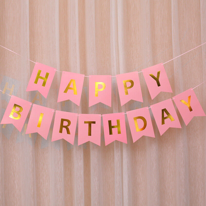 HAPPY BIRTHDAY Small Swallowtail Pull Flag Multicolor Party Decoration Supplies