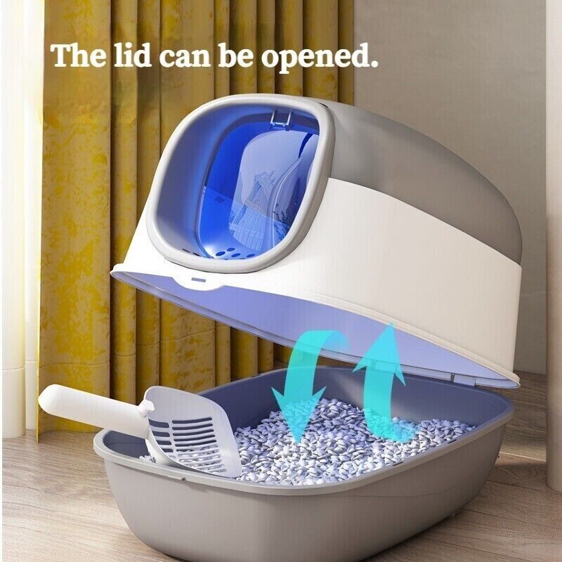 UVC Sterilization Fully Enclosed Cat Litter Box Pet Toilet Odour Control Basin