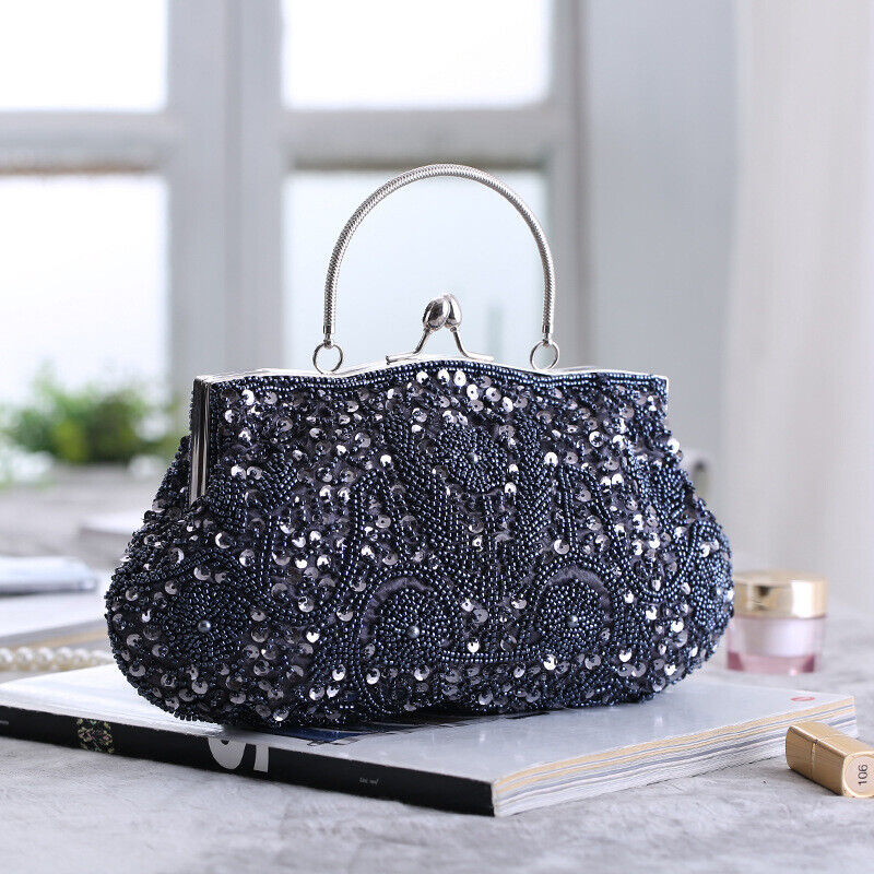 Women Fashion Glitter Party Bridal  Bag Wedding Handbag Prom Evening Clutch