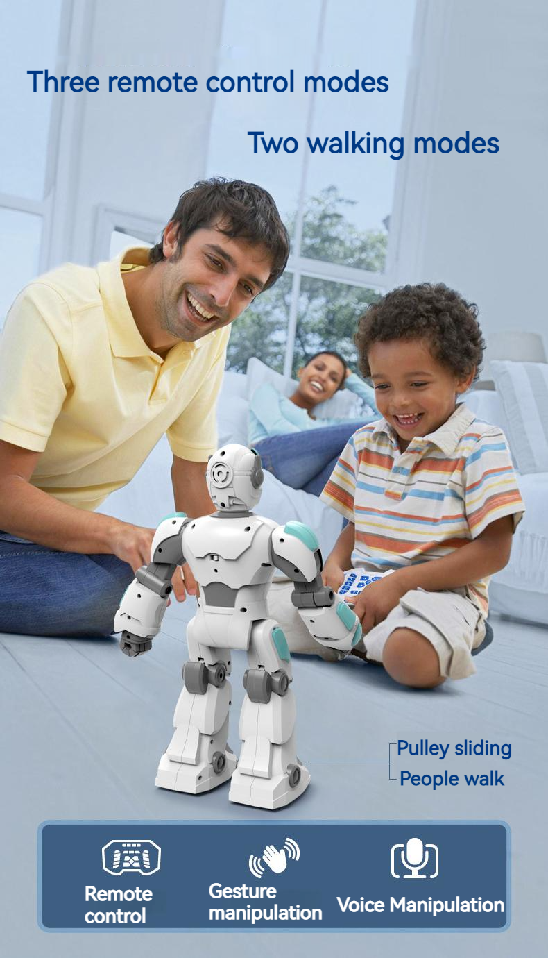 2.4GHz Kid Toys Charge Remote Control Intelligent Gesture Voice Electric Robot