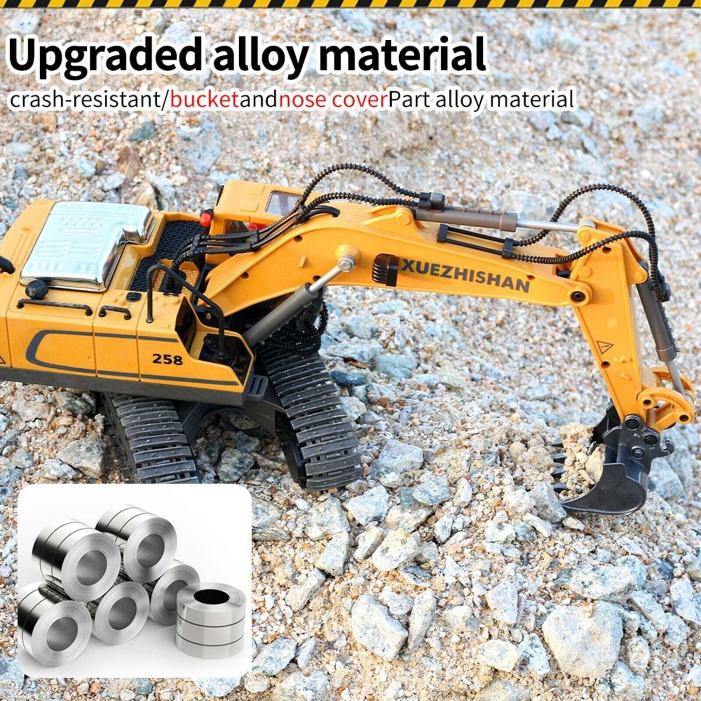 1:20 Alloy Crawler Excavator Digger Electric Toys Gift RC Remote Control for Boy