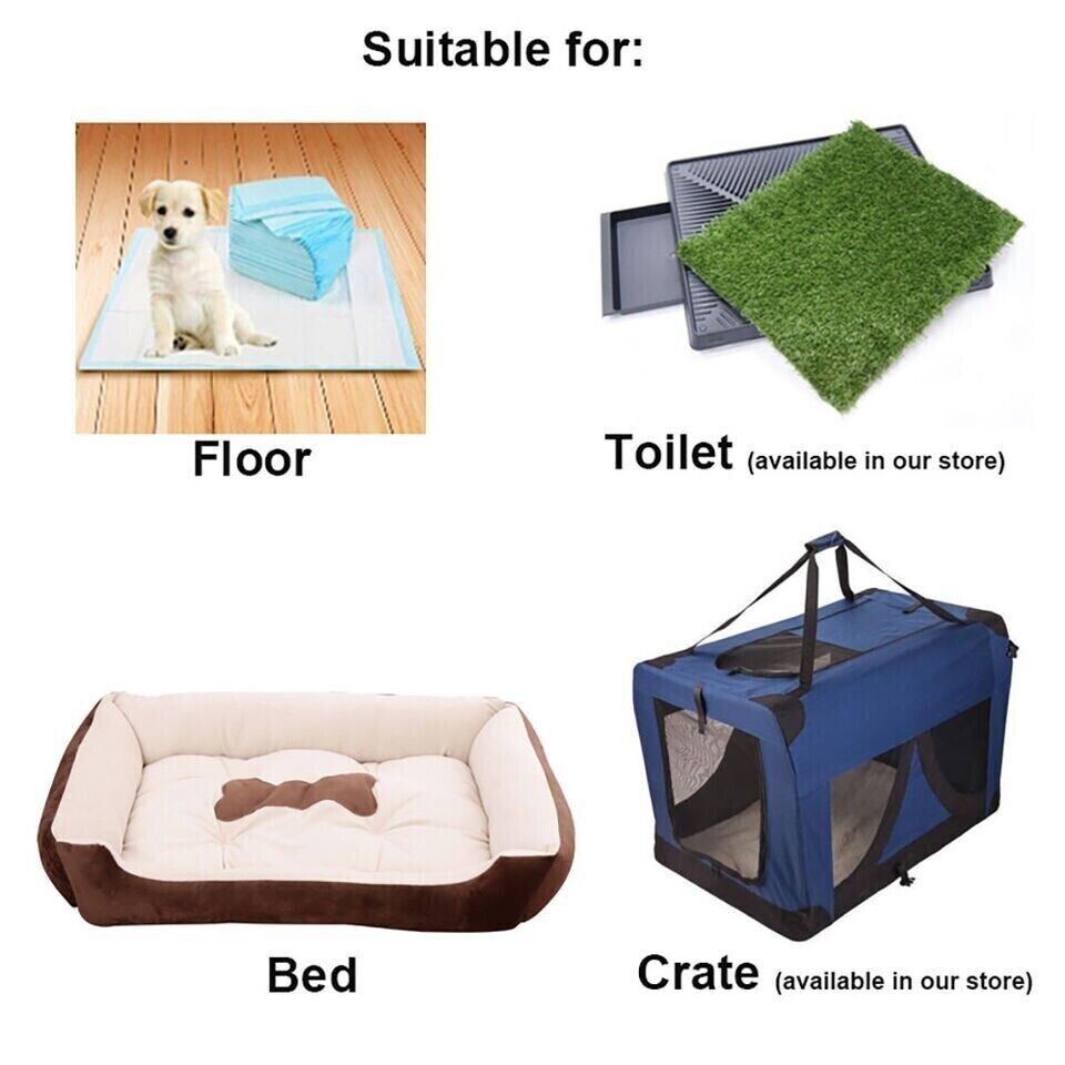 Puppy Pet Dog Toilet Training Pads Indoor Thick Super Absorbent Blue 4 Sizes