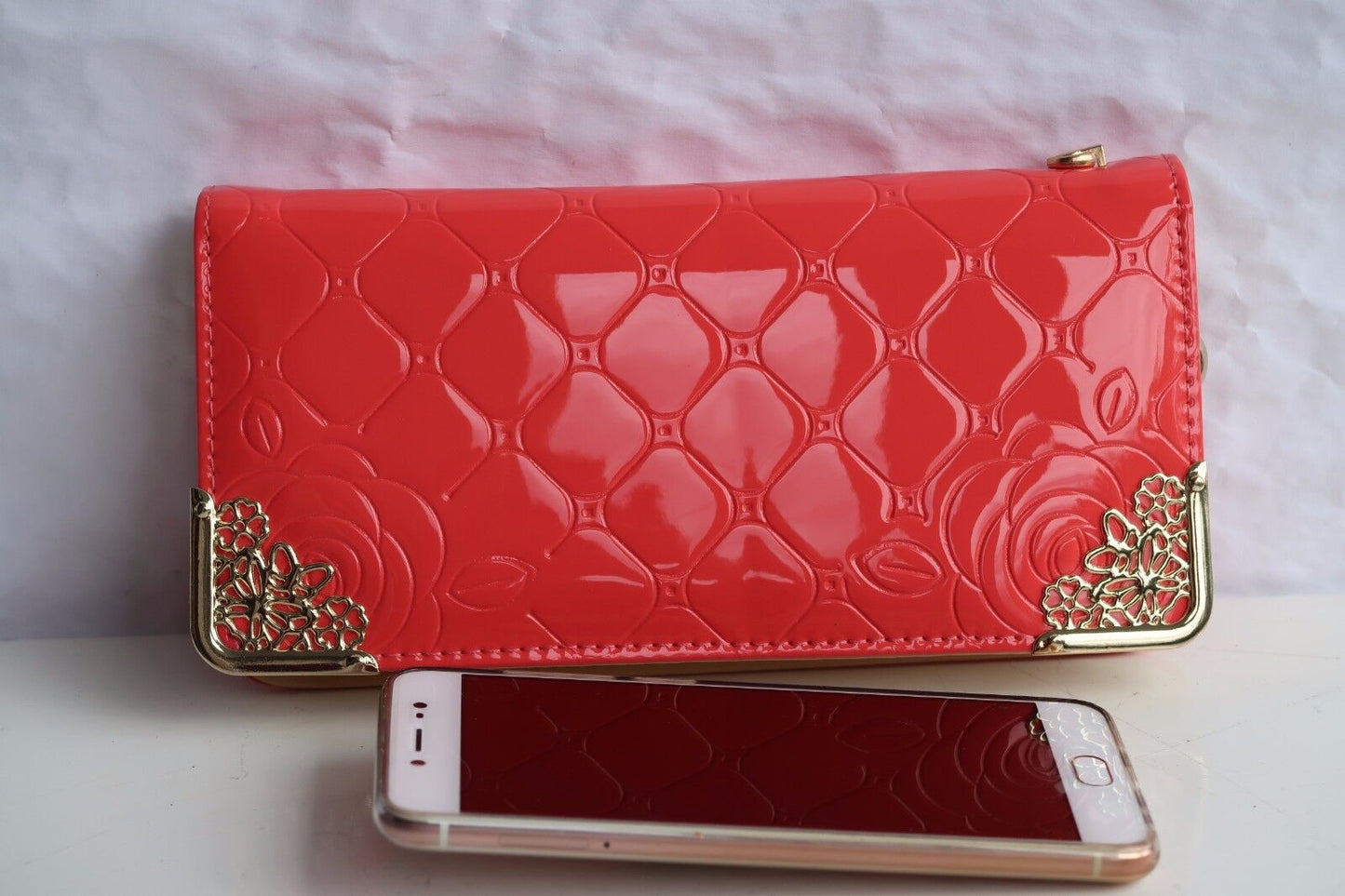 NEW Women Fashion Patent Wallet Zip Around Case Purse Wallet Lady clutch GIFT