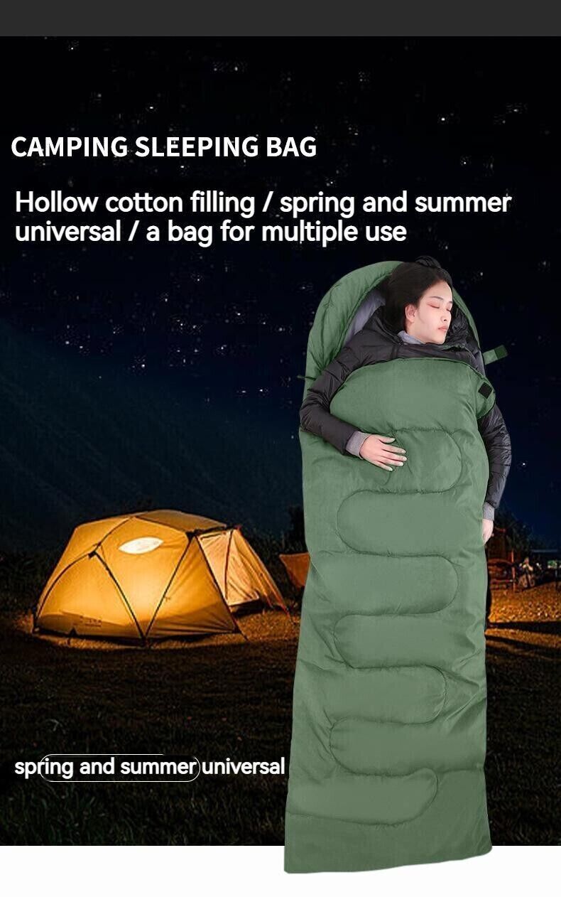 Adult Outdoor Camping Travel Thickened With Hat Cotton Winter Sleeping Bag