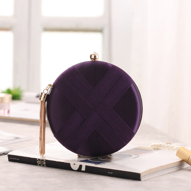 New Fashion Ladies Knit Wedding Bridal Evening Party Clutch Chain Handbag Bag