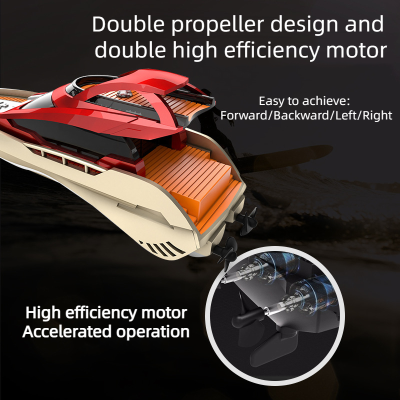 Toy Gift 2.4GHz Mini RC Speed Boat Remote Control High Speed Boat Waterproof