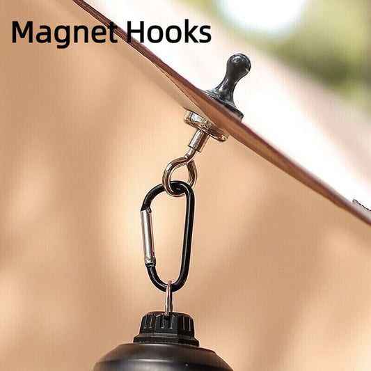 Outdoor Magnet Hooks Magnetic Camp Light Hanging Canopy Tent Hiking Buckles