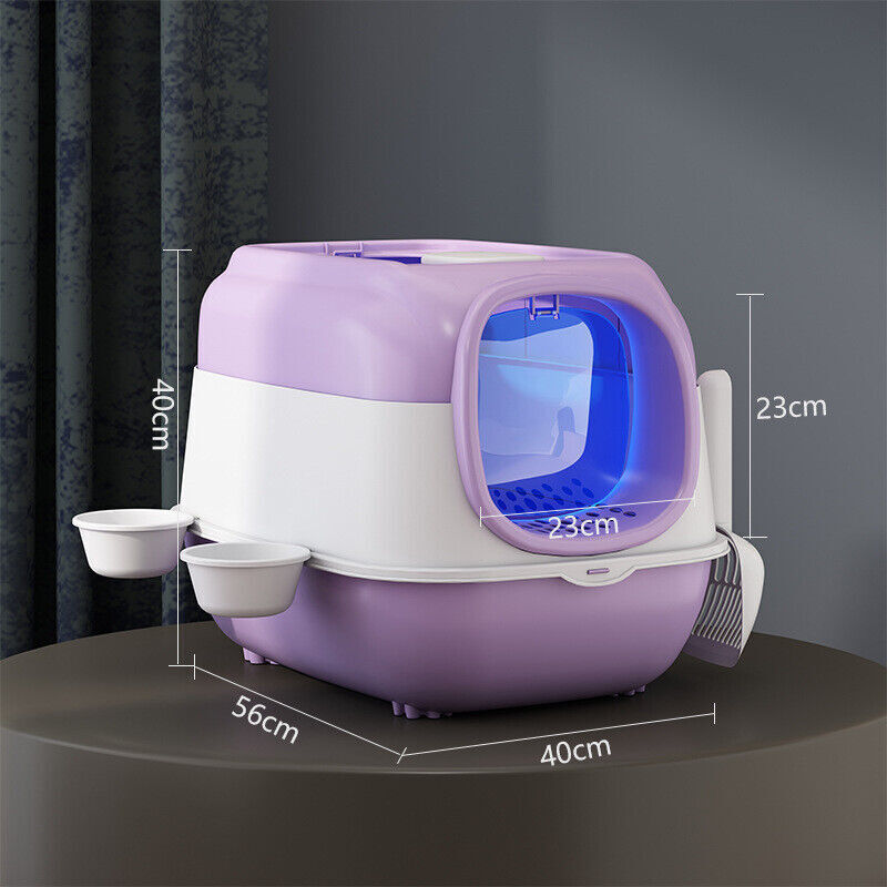 UVC Sterilization Fully Enclosed Cat Litter Box Pet Toilet Odour Control Basin