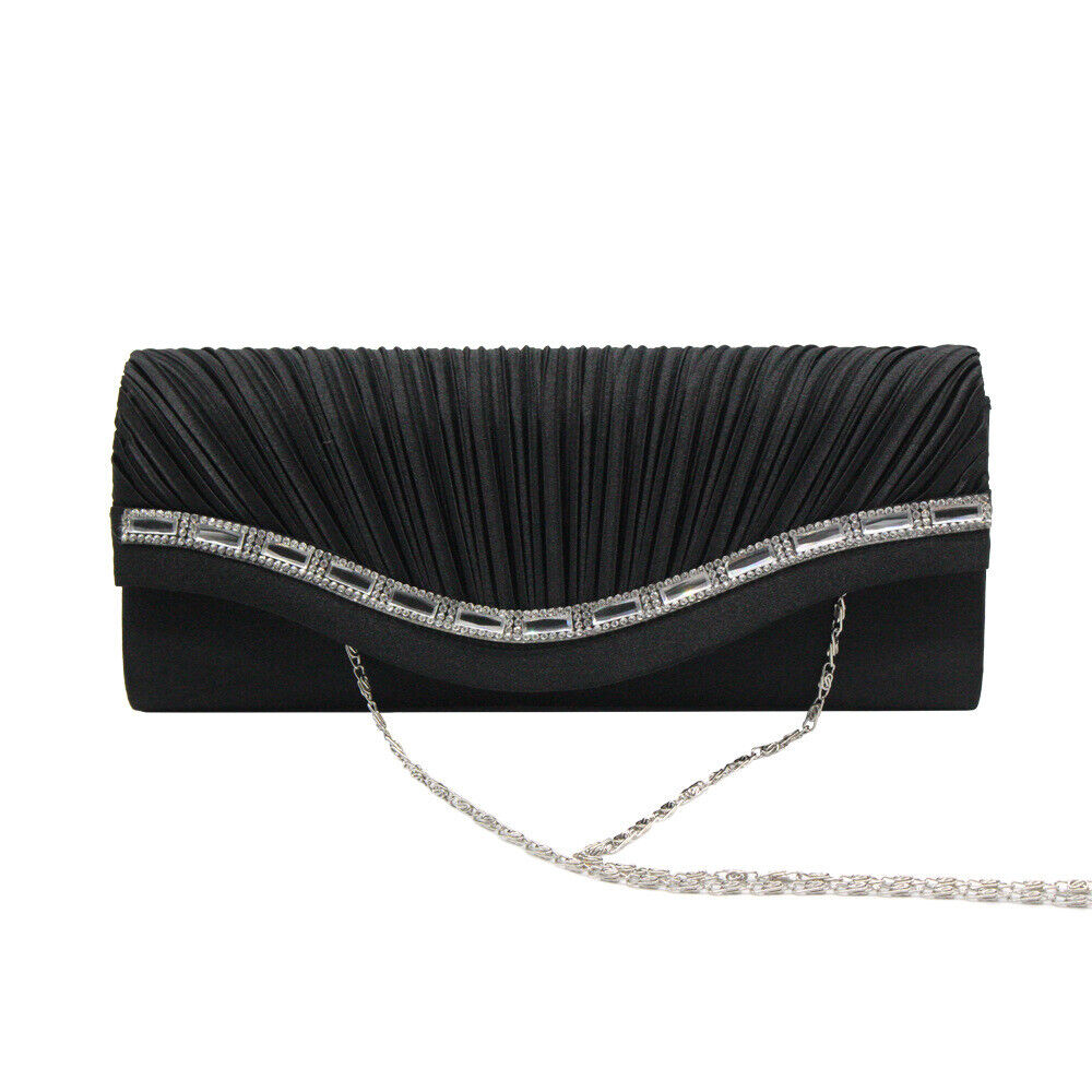 Women Satin Evening Bags Clutch Purses Wedding Formal Handbags Party Prom Clutches