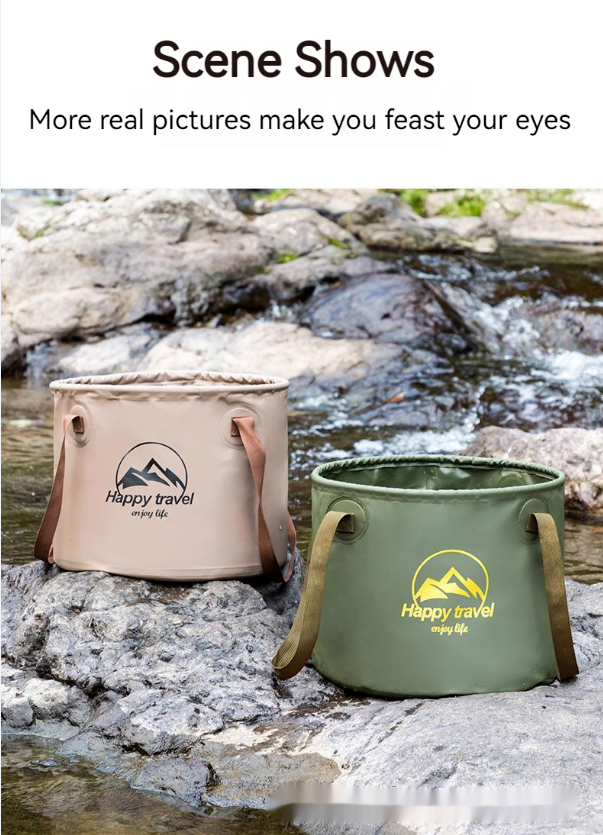 Outdoor Portable Foldable Wash Basin Travel Camping Fishing Foot Soaking Bucket