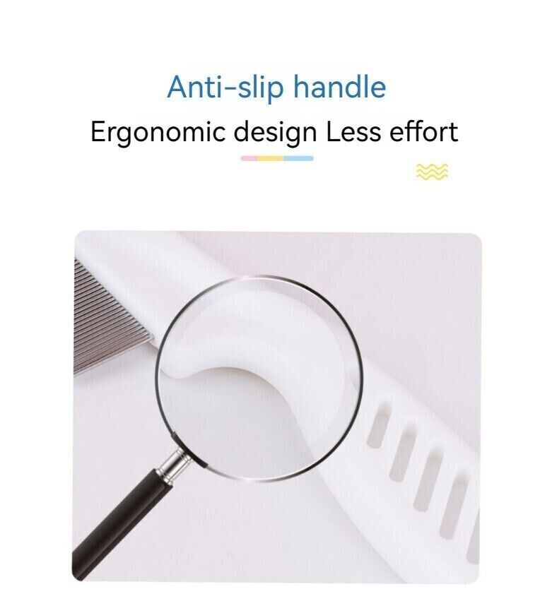 Pet Dog Encrypted Clean Flea Lice Removal Comb Hair Shedding Comb Steel Pin Comb