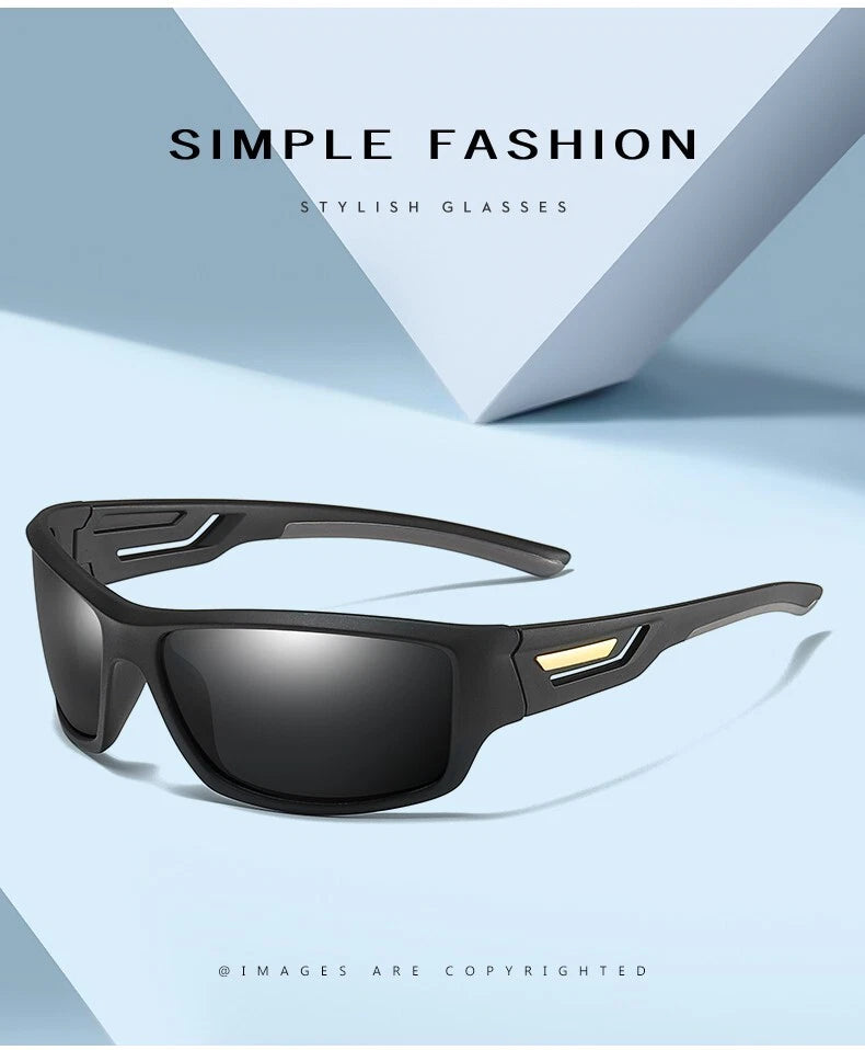 Men Polarized Sports Sunglasses Lightweight Wrap Around Shades Driving Cycling # 201909