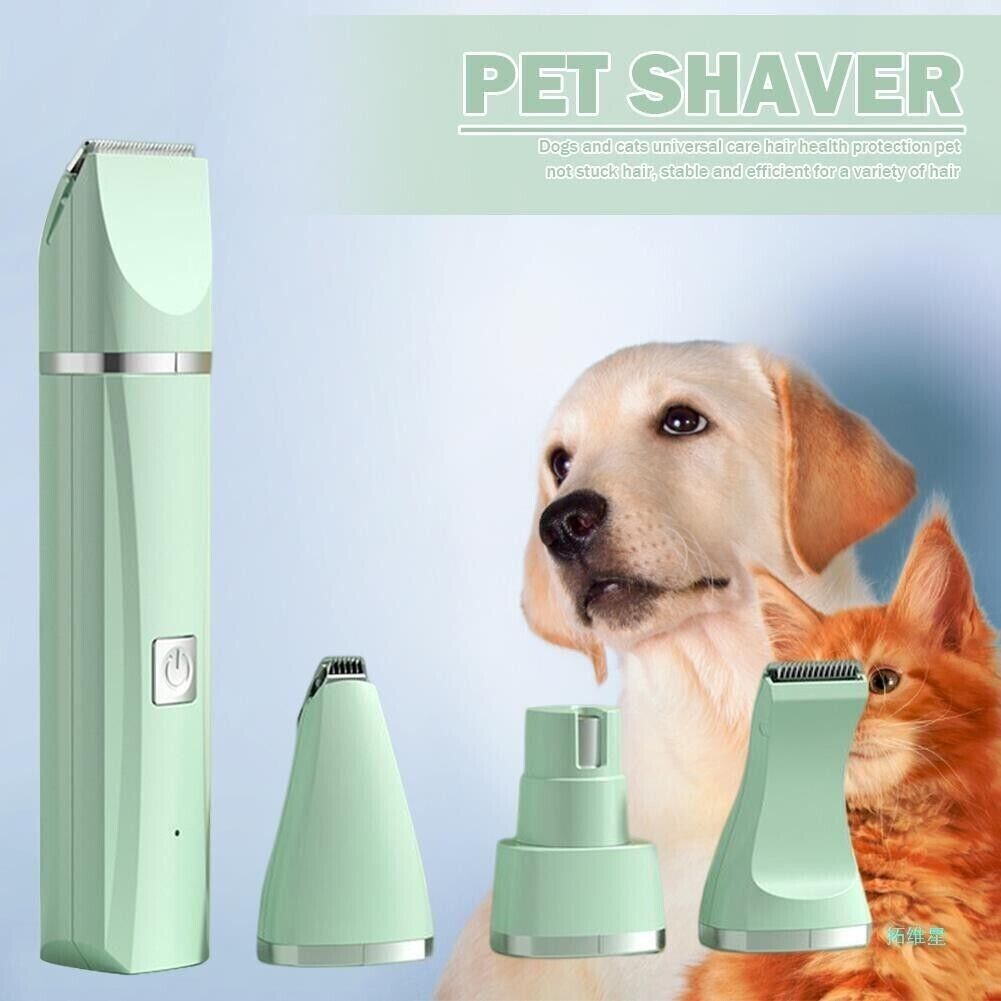 4 In 1 Pet Hair Trimmer Electric Charging Shaver Cat Dog Clippers Grooming Kit