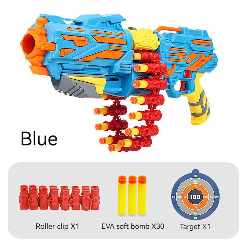 Manual dual mode Soft EVA Bomb bullet gun Continuous Single Shooting Fire Toy
