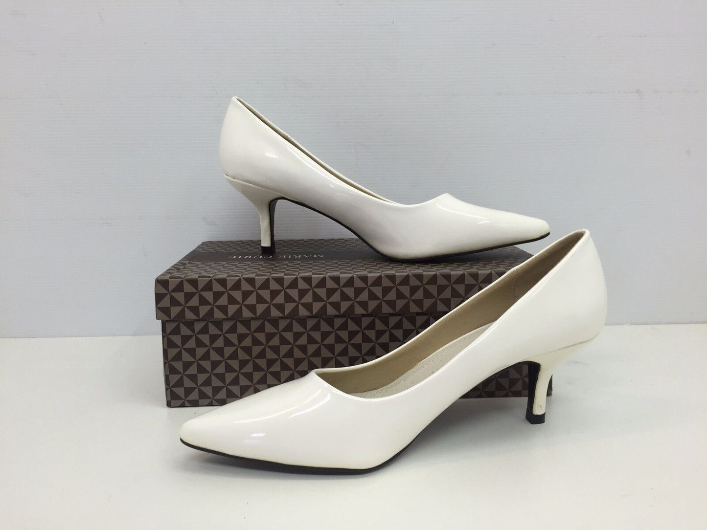 Fashion Classic Mid Heel Pumps Toe Court Work Office Women Ladys Shoes Patent