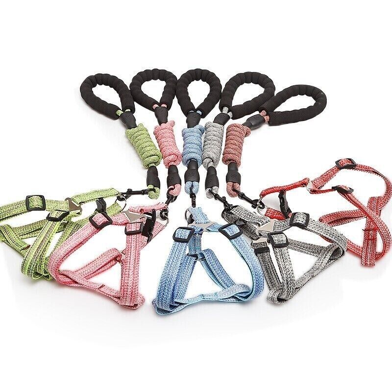 Pet Dog Cat Lead Harness Leash Vest Collar Safe Walking Control Outdoor