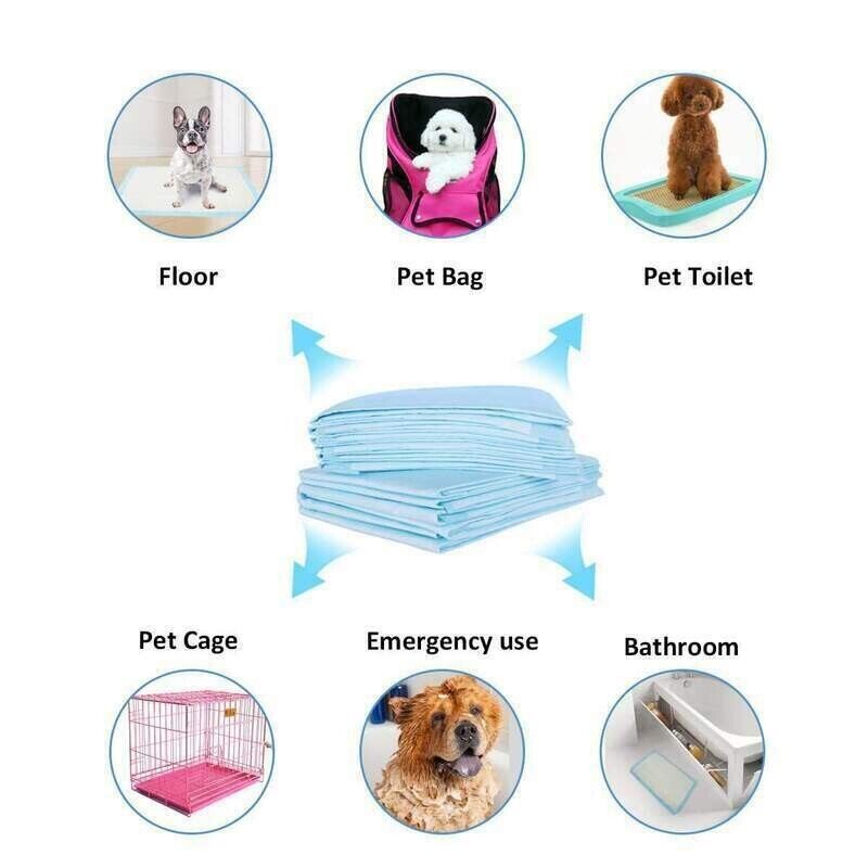 Puppy Pet Dog Toilet Training Pads Indoor Thick Super Absorbent Blue 4 Sizes
