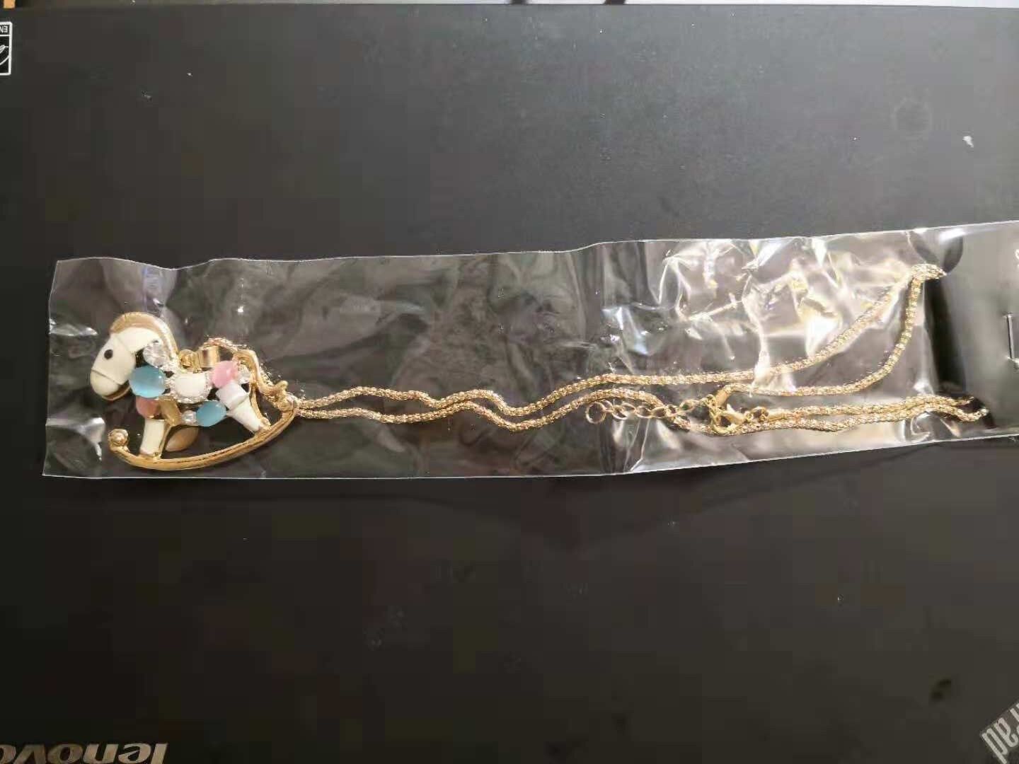 New Elegant Women Gold Choker Statement Bib Chain Pendant Necklace pony