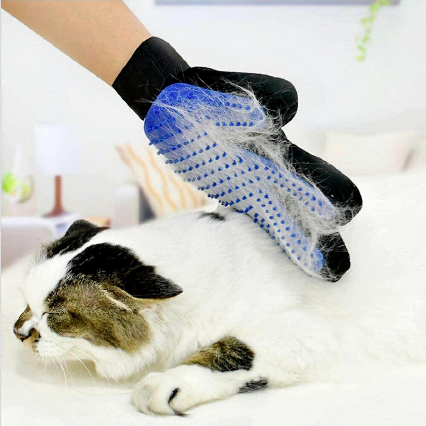Pet Dog Cat Cleaning Glove Grooming Comb Bathing Remover Hair Shedding Brush
