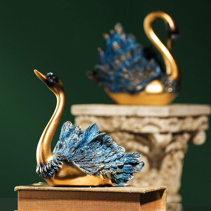 European Swan Resin Arts and Crafts Decoration Living Room Porch Table Gift Idea