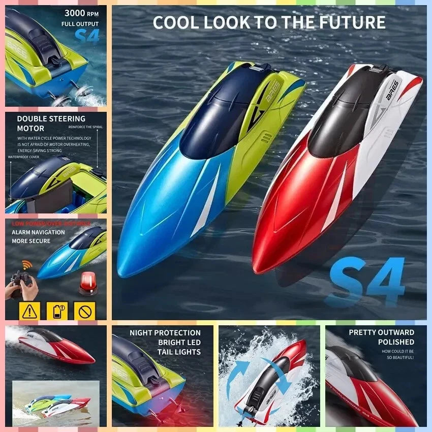 2.4GHz RC Speed Boat Remote Control Racing Yacht Dual Propeller Rechargeable AU