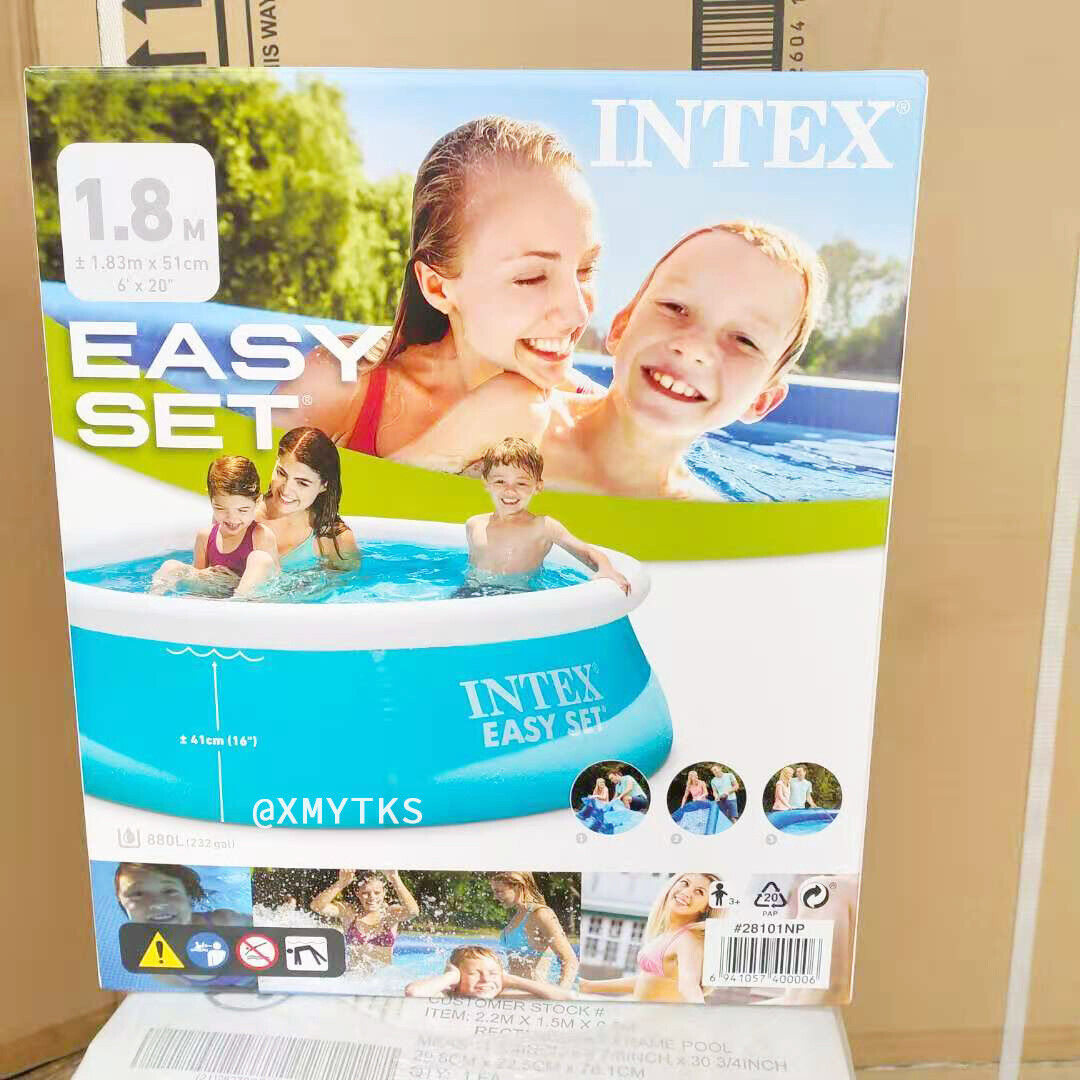 Family Outdoor Large Inflatable Swimming Pool Round Bracket Water Playing Blue