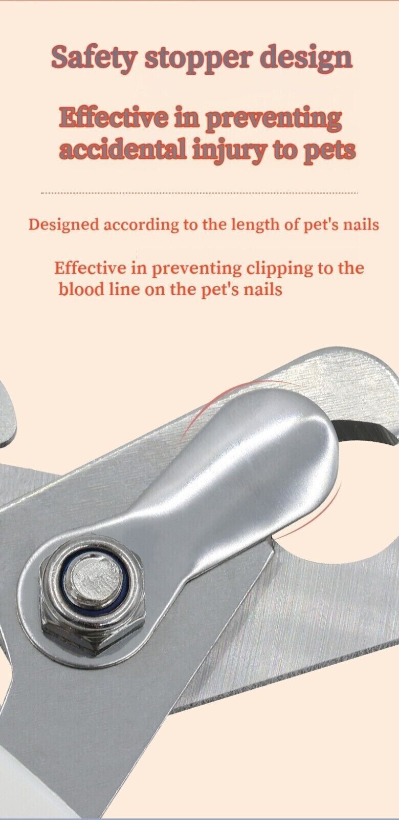 Pet Nail Clippers Dog Cat Nail Toe Claw CutterTrimmer Scissors Tool 2 Size