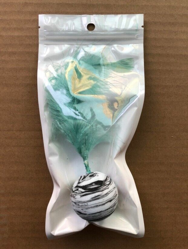 Pet Starry With Feather Toy Ball Toss Cat Interactive Play Relieve Boredom