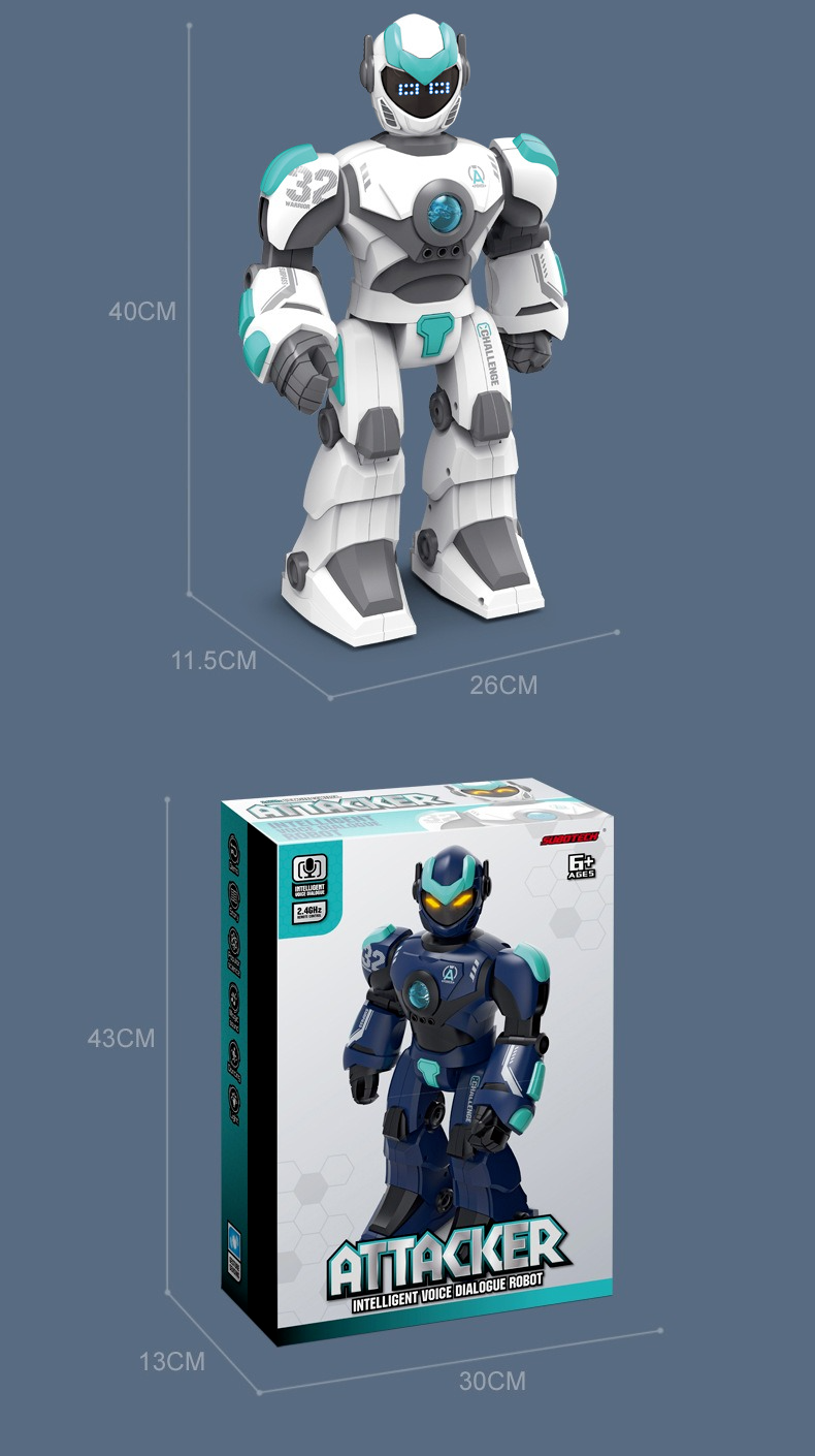 2.4GHz Kid Toys Charge Remote Control Intelligent Gesture Voice Electric Robot