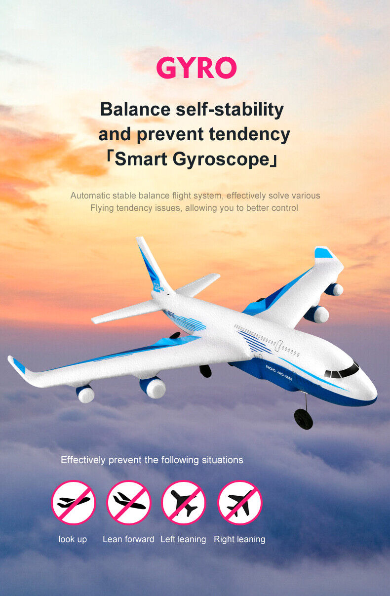 G2 Waterproof 2CH 2.4GHz Aircraft Model Toy RC Plane Remote Control Airplane