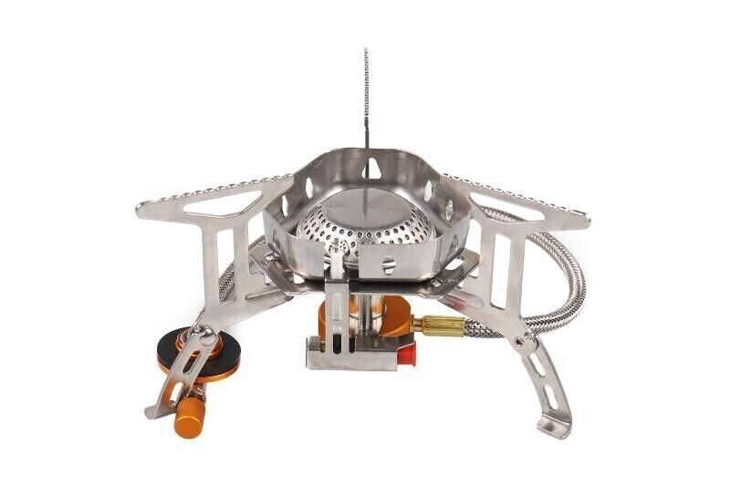 New Outdoor Portable Camping Stainless Steel Picnic Windproof Gas Stove Head