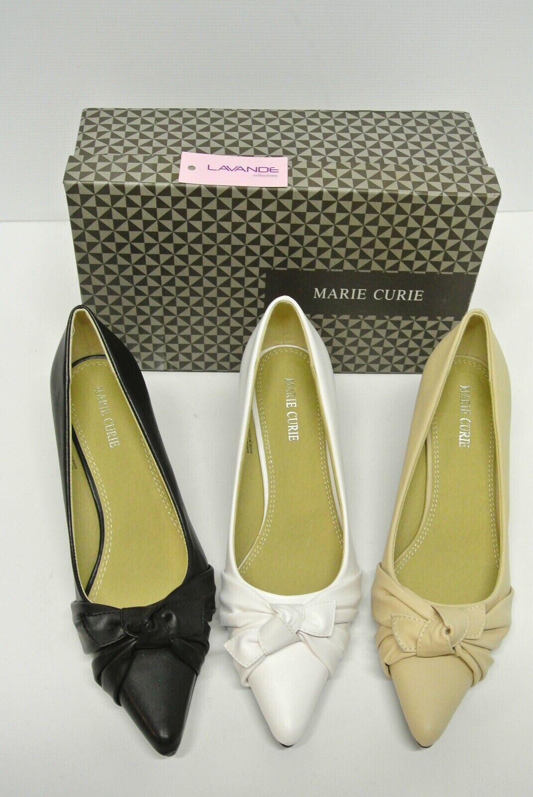 New women ladies low mid heel pumps pointed toe court work office shoes