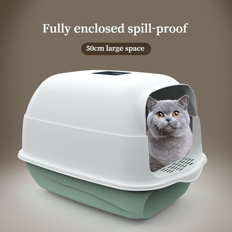 Fully Enclosed Semi Closed Spatter-proof Large Space Cat Litter Box Pet Toilet