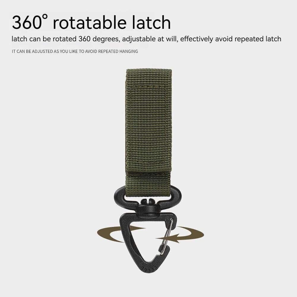 Multifunction Backpack Carabiner 360° Rotat Triangle Buckle D-ring Keychain