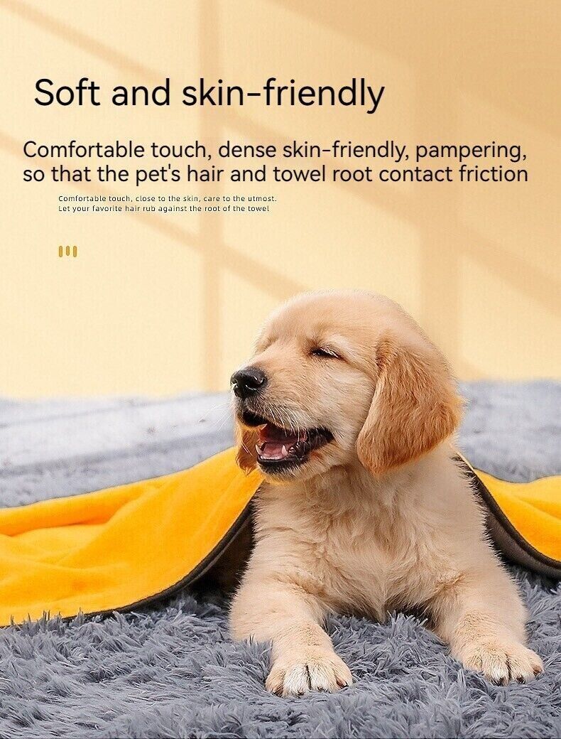 Coral Fleece Pet Towel Dog Cat Quick Dry Bath Soft Absorbent Pet Bathing Towel