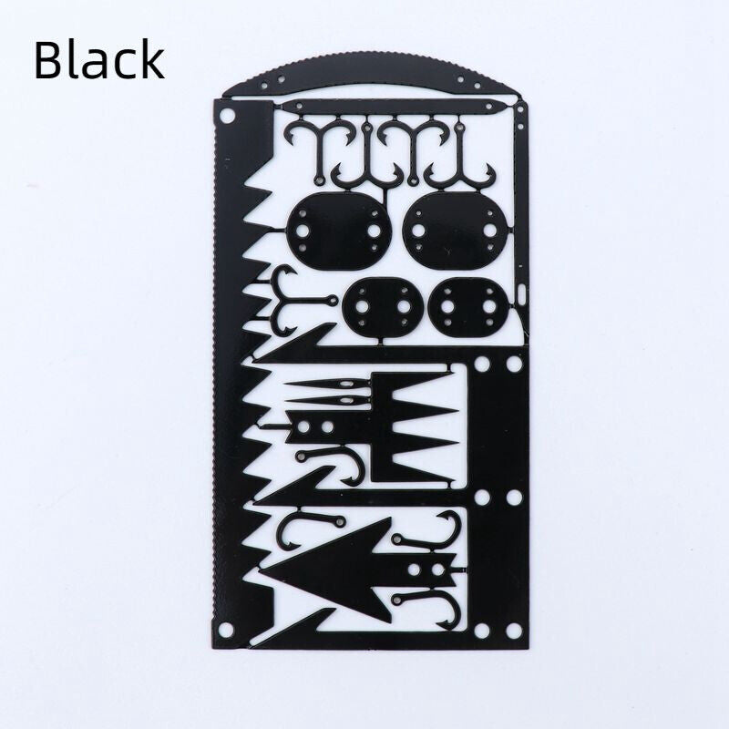 Outdoor 22 In 1 Multifunctional Survival Tools Fishing Gear Fishing Hook Card