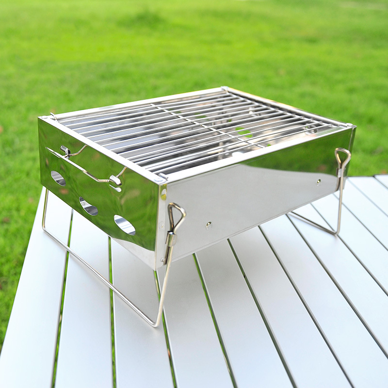 New Charcoal BBQ Grill Portable Outdoor Barbecue Foldable Portable Camping