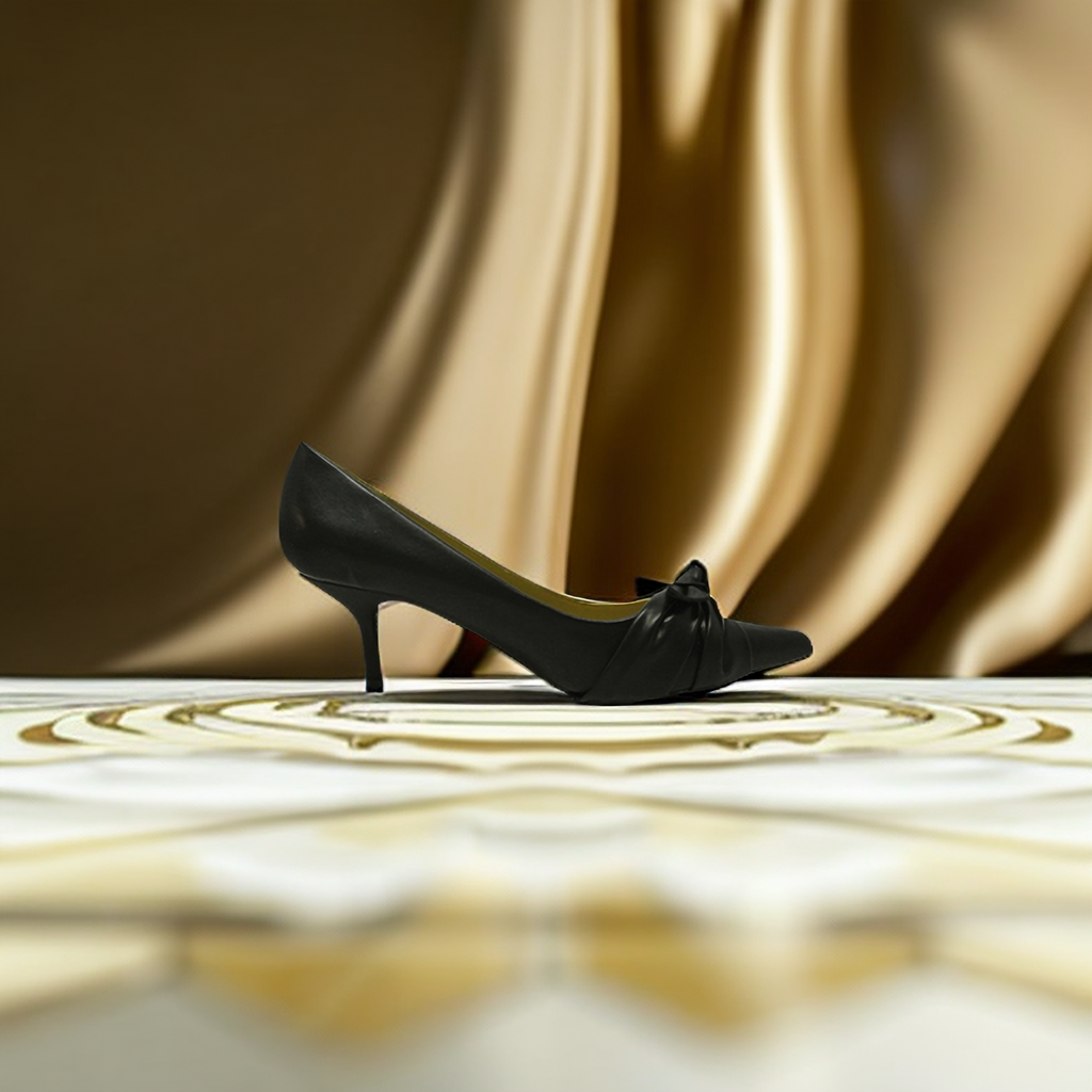 New women ladies low mid heel pumps pointed toe court work office shoes